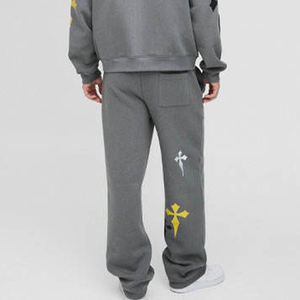 Pantalones Deportivos Casuales de Felpa de Algodón Bordados de Cintura Media para Hombre, con Múltiples Bolsillos, de Peso Pesado, Modelo 2026 - Product Image 2