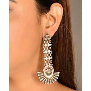 Pendientes de Plata de Moda Meera Jaipur Kavni - Product Image 2