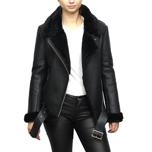 Veste en cuir pour femmes de haute qualité, vente en gros, design personnalisé, manches longues, respirante, vêtements de rue, veste en cuir pour femmes - Product Image 1