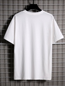 เสื้อยืดผู้ชายคอโอ ผ้าฝ้ายแท้ 100% คุณภาพสูง ทอแบบเรียบ รับสกรีนโลโก้ตามสั่ง ผลิตตามแบบ OEM ปรับแต่งได้ตามต้องการ สั่งซื้อจำนวนมาก ขายส่ง - Product Image 3