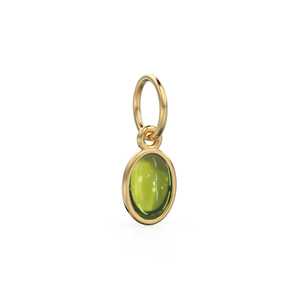 Colgante de Oro Sólido con Cabujón Ovalado de Peridoto Verde / Colgante de Oro Hecho a Mano con Gema de Olivino Verde / 1 Pieza de Joyería de Oro Amarillo de 14k - Product Image 6