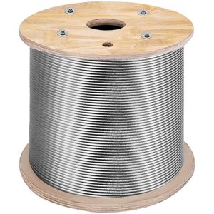 Cavo in Acciaio Inox 304L da 1/8 di Pollice, 984 Piedi, Diametro 0,4 mm, Superficie Lucida, Pieghevole 3 mm, Certificato RoHS, ASTM AISI - Product Image 1