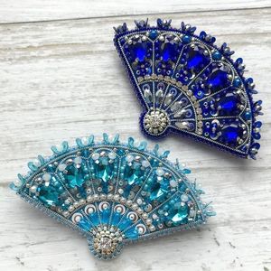 Premium Embroidery Beaded Brooch with Sparkling Crystal Pearl and Glass Bead Design - Product Image 4