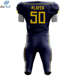 Conjunto de Uniforme de Fútbol Americano Personalizado, Transpirable, 100% Poliéster, Jersey de Manga Corta, Pantalones, Ropa de Equipo, Protección UV, Secado Rápido - Product Image 5