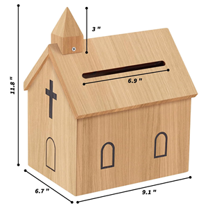 Caja de donaciones con forma de iglesia, caja para solicitudes de oración, cajas de ofrendas para iglesias, ideal para iglesias, escuelas, hoteles, de Vietnam - Product Image 2