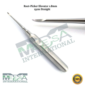 Élévateur de racine Heidbrink droit, gauche et à angle droit, légèrement courbé, à pointe affûtée, outil d'extraction dentaire en acier inoxydable - Product Image 2