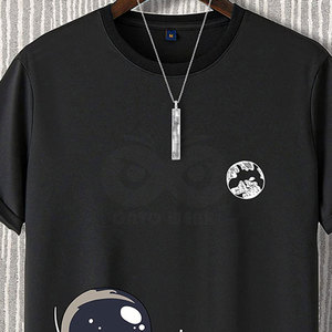 T-shirt homme personnalisé avec logo imprimé, nouveau style, 100% coton, léger, coupe ample, tissu doux, t-shirt graphique fabriqué au Pakistan - Product Image 3