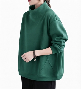 เสื้อผู้หญิงทรงหลวมใส่สบาย คอเต่า แขนยาว ระบายอากาศได้ดี สไตล์ลำลองทันสมัย เหมาะสำหรับใส่ในชีวิตประจำวัน - Product Image 1