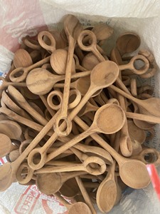 New Design Wooden Handle <b>Shells</b> Coffee Spoon Solid Wood Dessert Ice-cream Caviar Spoons Cutlery Custom Logo <b>Mirror</b> Wedding - Product Image 3