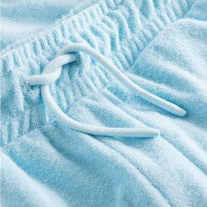 Conjunto de camiseta y pantalones cortos de verano de tela de rizo para hombre, camisas de algodón estampadas informales transpirables - Product Image 5