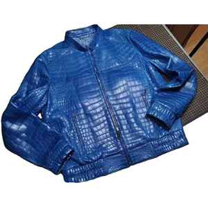 Wholesale Customizable Men Breathable <b>Leather</b> Canvas Blue Reversible Eco-Friendly Bomber <b>Jacket</b> for Premium Winter Waterproof - Product Image 3