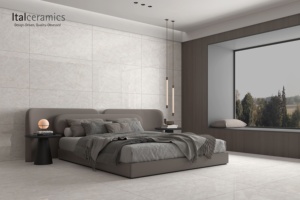 Carrelage en porcelaine effet marbre brillant Taj Mahal Blanco pour cuisine et salle de bain - Product Image 1