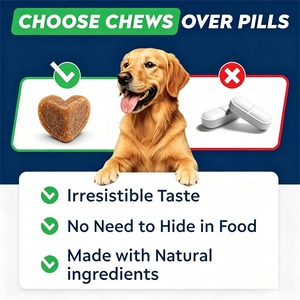 Tabletas Masticables para Perros y Gatos con Alergias, Alivio del Picor, Suplemento para la Piel y el Pelaje, Omega-3, Enzimas de Calabaza - Product Image 3