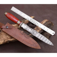 Nouveau Couteau à lame fixe de marque haut de gamme, Couteaux Dogger en Damas faits à la main avec manche en résine, Meilleur couteau de chasse de collection, Couteau de survie
