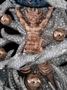 Colgante de Lujo Inspirado en Animales, Plata 925, Moissanita Personalizada, Estilo Hip Hop, Dibujos Animados, Joyería Unisex para Fiestas - Product Image 6