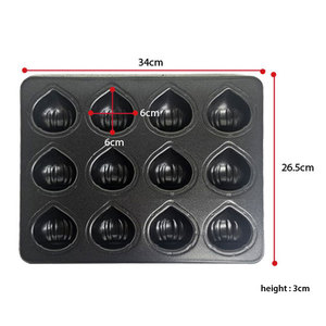 Moule à gâteau rond 12 cavités, cuisson en lot, antiadhésif, compatible four, en acier laminé à froid avec revêtement PTFE, fabrication coréenne, ustensile de cuisson - Product Image 6