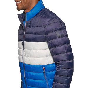 Men's Designer Canvas Puffer Jacket Waterproof Winter Quilted <b>Bubble</b> <b>Coat</b> with Down Custom Logo on Front for Outdoor Use - Product Image 2