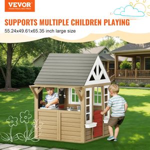 Casetta esterna in legno con porta finestra lavello per bambini giardino giochi Cottage categoria di prodotto - Product Image 2
