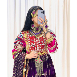 Vestido Tradicional Tribal Afgano Kuchi Original de Alta Calidad, Vestido Afgano Kuchi Punjabi Indio y Pakistaní para Mujer - Product Image 6