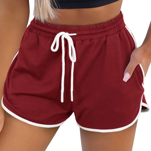 Shorts de sport pour femme, taille mi-haute, coupe ajustée, en tissu Oxford, séchage rapide, écologiques, avec taille élastique, pour entraînement en salle de sport, commande en gros - Product Image 1