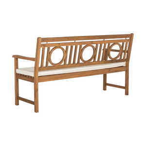 Teak <b>Wood</b> Garden <b>Bench</b> with Cushion Outdoor Patio Sofa Resort Villa Hotel Lounge Furniture - Product Image 3
