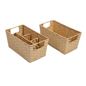 Hot Items Washed Hyacinth Eco-Friendly Durable <b>Storage</b> Basket Tray with Flexible Design for <b>Fruit</b> <b>Storage</b> - Product Image 1