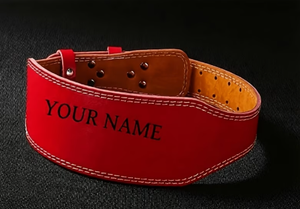 Personalized Pu Leather Weightlifting <b>Belt</b> Green Adjustable Waist Support for Power Training Gym Strength Exercise - Product Image 5