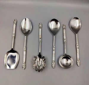 Elegant Style <b>kitchen</b> Serving & Cooking <b>Tools</b> 18/8 Stainless Steel With MOP Kitchenware Dinnerware tableware <b>Gadgets</b> Utensil - Product Image 1