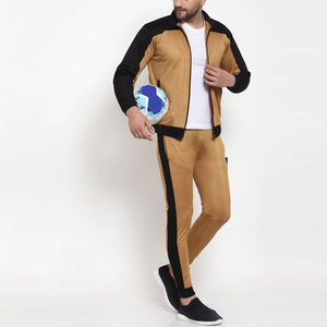 <b>Men's</b> Two Piece Athletic Tracksuit Set Breathable Moisture Wicking Sports <b>Jacket</b> with Comfortable Stretch Jogger Pants - Product Image 2