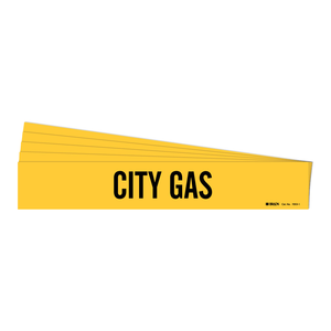Marqueur de tuyau de gaz Brady CITY GAS, résistant à la chaleur, pour l'identification des tuyaux de gaz intérieurs/extérieurs, flexible - Product Image 1