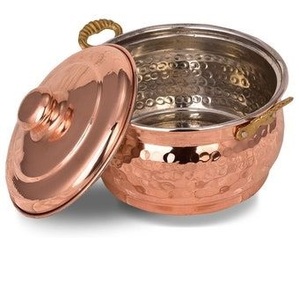 Luxury Brass Buffet Server with Lid Handmade Hammered Casserole Dish Food Warmer Kitchen Dining Wholesale Supplier - Product Image 4