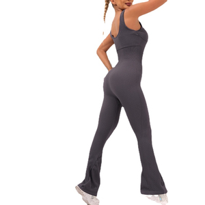 Ensemble de vêtements de yoga personnalisés, leggings côtelés et soutien-gorge de sport, couleurs claires, ensembles de yoga pour femmes, ensembles de fitness - Product Image 3