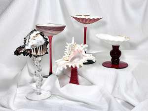 Copas de Vino de Cristal Ecológicas Hechas a Mano con Diseño de Conchas Marinas, Regalos Empresariales, para Picnics y Fiestas - Product Image 3