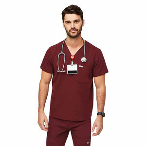 Uniformes Médicos Unisex de Tela Tejida Ecológica, Suaves, Transpirables, Resistentes a las Arrugas, de Secado Rápido, Poliéster/Rayón - Product Image 1