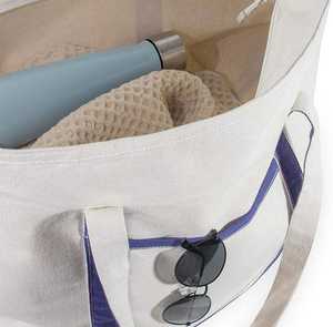 Sac fourre-tout personnalisé pour voyages touristiques en plein air, pour accessoires de sport, en coton bio, grande capacité, grand format, avec poignées. - Product Image 5