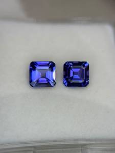แทนซาไนต์ธรรมชาติ เกรด AA+ ขนาด 7 มม. ทรง Asscher Cut น้ำหนัก 3.73 กะรัต คู่ พลอยหลวม เจียระไนหลากเหลี่ยม เปลี่ยนสีได้ เหมาะสำหรับทำเครื่องประดับ/นักสะสม - Product Image 3