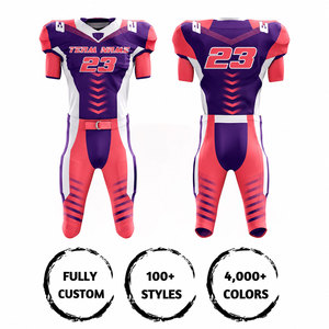Camiseta de Fútbol Americano Personalizada para Hombre, Sublimada, Transpirable, de Poliéster, Cuello en V, Manga Corta, Número de Equipo 23 - Product Image 2