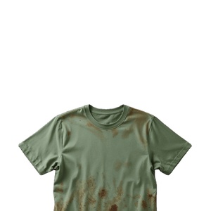 T-shirt vintage délavé surdimensionné à manches courtes 100 % coton de haute qualité, coupe-vent, anti-plis, style hip-hop décontracté streetwear - Product Image 2