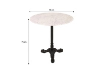 Meubles d'extérieur commerciaux durables et pliables de conception industrielle de luxe moderne de haute qualité, table de bistrot en marbre noir en fer forgé