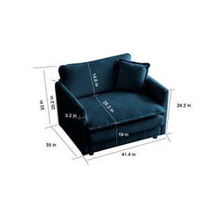 Modern 3-Piece Oversized <b>Living</b> <b>Room</b> <b>Sofa</b> Couch Set Extra Deep Seat Sectional with Loveseat & Single <b>Sofa</b> 3 Seat <b>Sofa</b> - Product Image 5