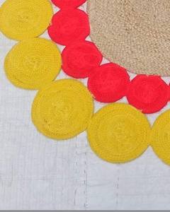 Alfombras Redondas Trenzadas de Diseño Floral Moderno, Hechas a Máquina con Algodón, para Sala de Estar Grande, Ecológicas y Antideslizantes - Product Image 3