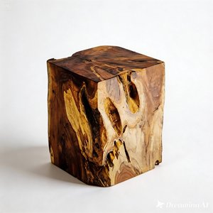 Hot Sale Indonesia Source Natural Shape Exotic Teak Root Trunk Wooden Tufted Small Low Ottoman Mall Living Room Chair <b>Stools</b> - Product Image 1