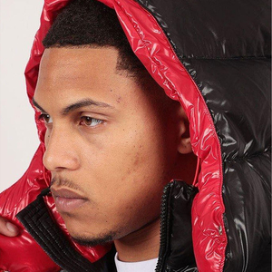 OEM/ODM Custom Winter <b>Light</b> Weight Men's Padded <b>Waterproof</b> Puffer <b>Jacket</b> Winter Casual Thick Polyester Shiny Puffer <b>Jacket</b> - Product Image 5
