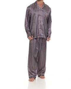 Pijamas de Seda Satinada de la Mejor Calidad, Ropa de Dormir para Hombre de Manga Larga para Primavera y Otoño, Color Sólido, Ropa Casual para el Hogar, Logotipo Personalizado - Product Image 1