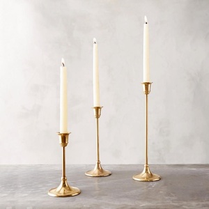 Versatile <b>brass</b> candle <b>holder</b> crafted for decorative home styling with premium workmanship and enduring artistic character - Product Image 4
