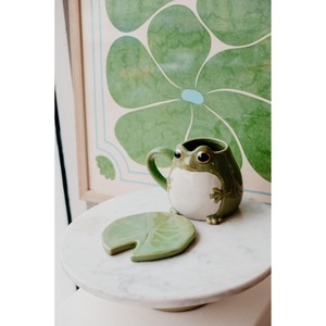 Tasse en céramique en forme de grenouille, design de dessin animé, tasse à thé mignonne, cadeau, passe au lave-vaisselle, couleur vert et blanc - Product Image 4