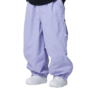 Waterproof Insulated Polyester/Nylon 10,000mm Baggy Ski Pants Wide Leg Snowboard <b>Trousers</b> Elastic Cuff Cargo Pocket Winter Wear - Product Image 3
