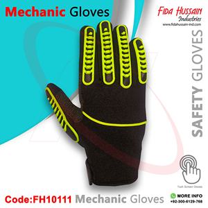 Nouveauté Gants de travail de sécurité en cuir synthétique noir très vendus pour l'extérieur Gants de mécanicien tendance en cuir au Pakistan - Product Image 4