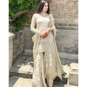 งานปักลายขนาดใหญ่ออกแบบได้เรียงตามลำดับพื้นล่างสุดและ Dupatta ขนาด XL - Product Image 5