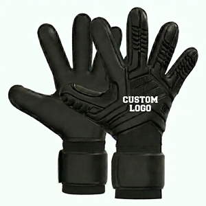 Football Goalkeeper Gloves PU <b>Full</b> Finger Non <b>Slip</b> Breathable Adjustable Wrist Strap Hook Loop Closure Unisex Silicone Printing - Product Image 1